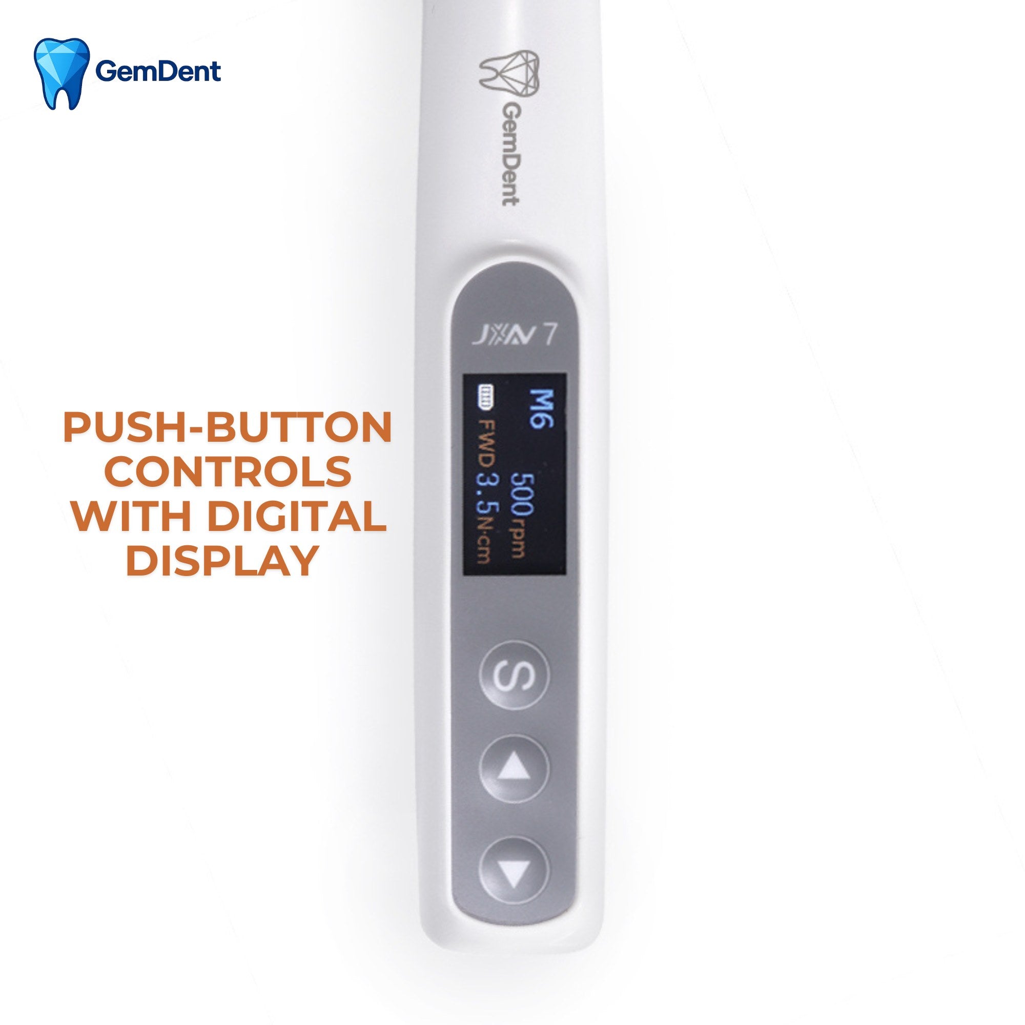 Endodontic motor push button controls with digital display GemDent ApexDrive GDAD200