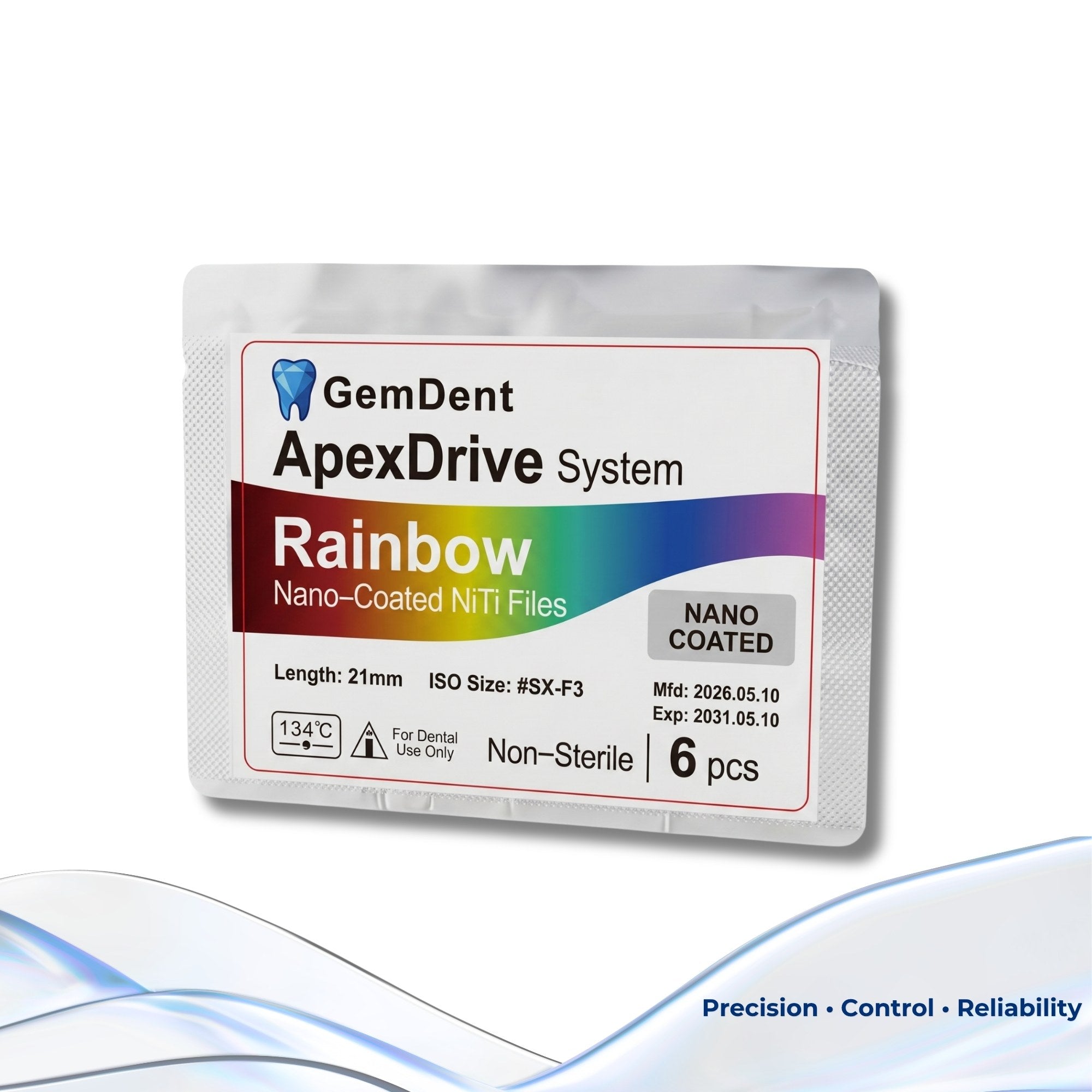 GemDent ApexDrive NiTi rotary files nano coated endo files assorted heat treated