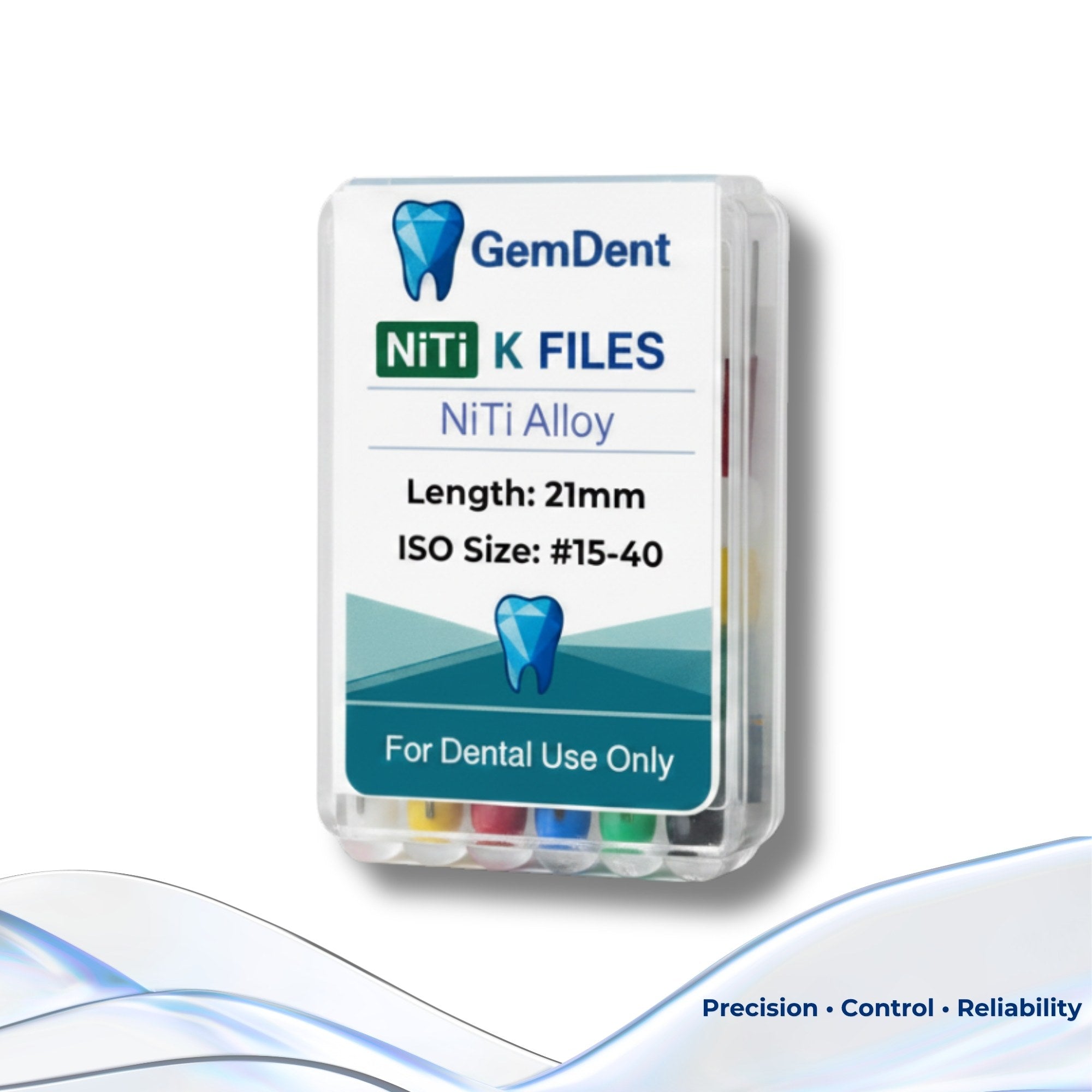 GemDent NiTi K files nickel titanium endo hand files Assorted package