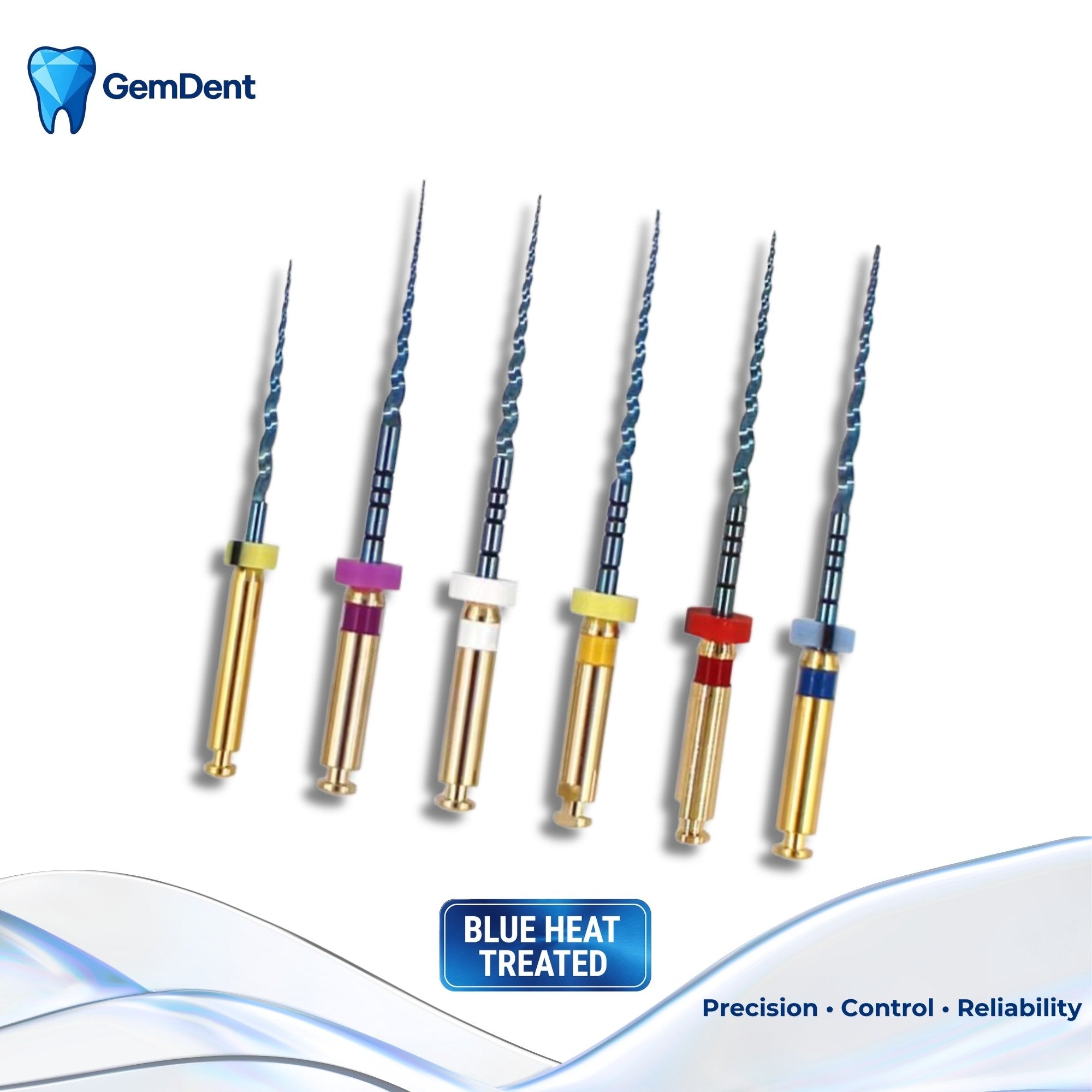 GemDent ApexDrive NiTi Blue rotary files heat treated flexible endo files assorted