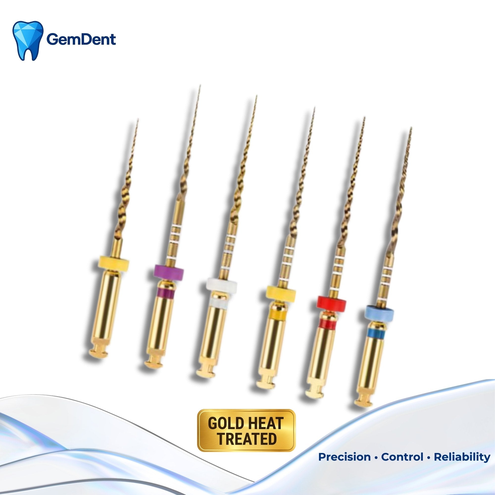 GemDent ApexDrive NiTi Gold rotary endo files heat treated assorted 