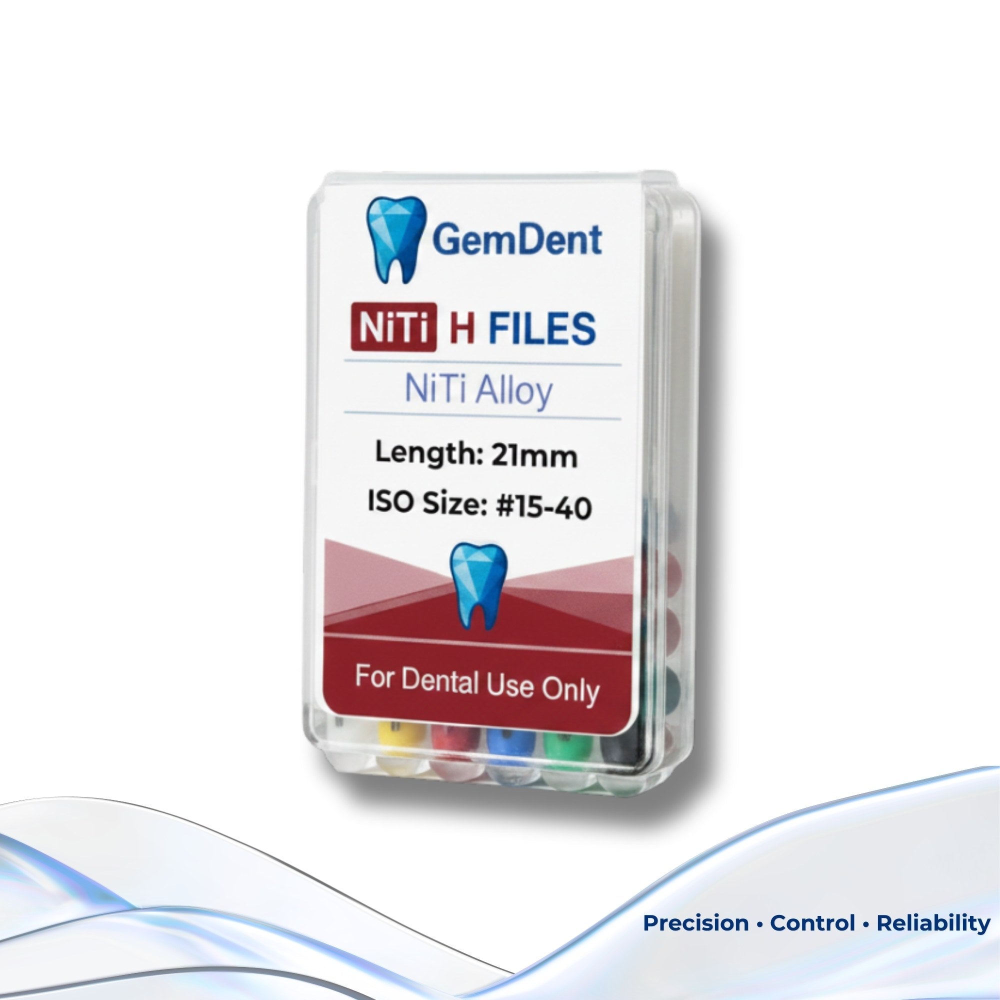 GemDent NiTi H files nickel titanium endodontic hand files assorted packaging