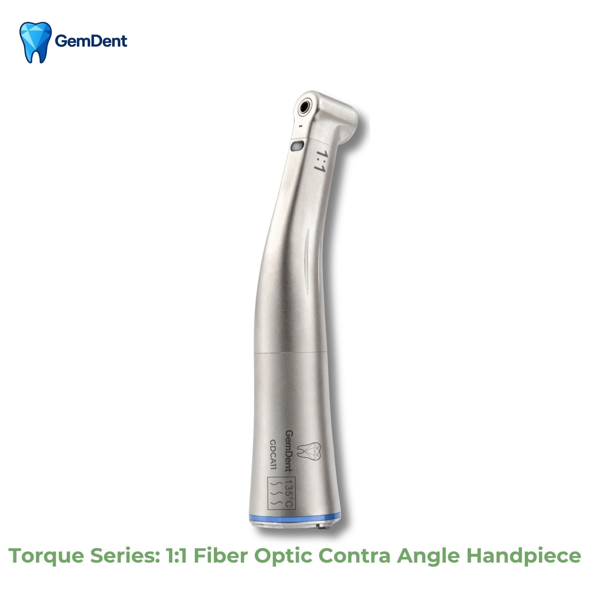 GemDent Torque GDCA11 1 to 1 fiber optic contra angle handpiece low speed dental attachment
