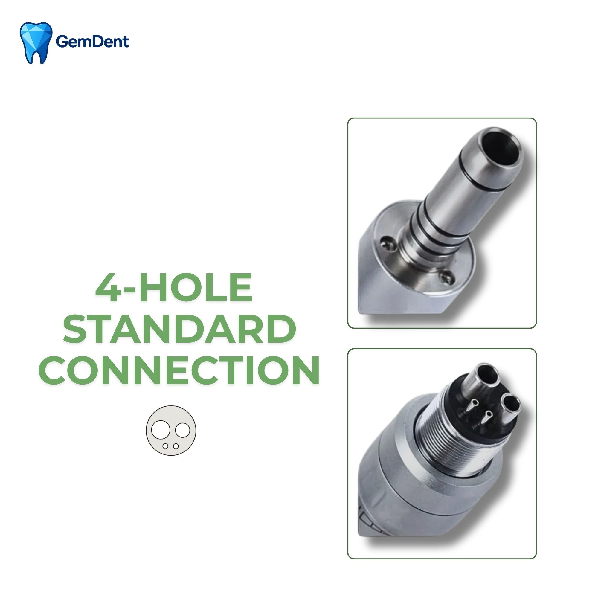 4 hole standard dental connection for GemDent Torque TS100 low speed handpiece system compatibility