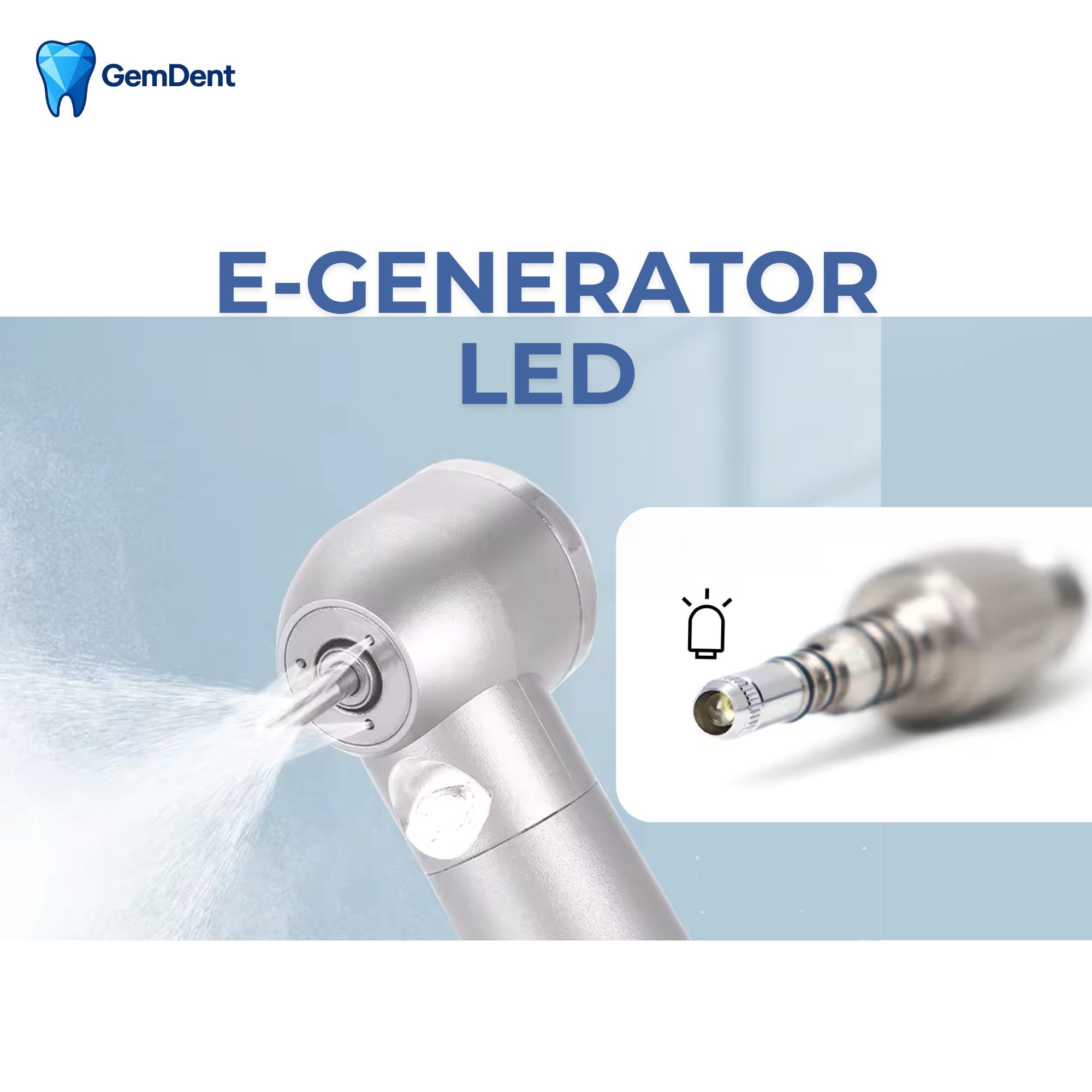 GemDent Velocity 9000 Self-Generating LED Dental Handpiece Built-In E-Generator LED Illumination