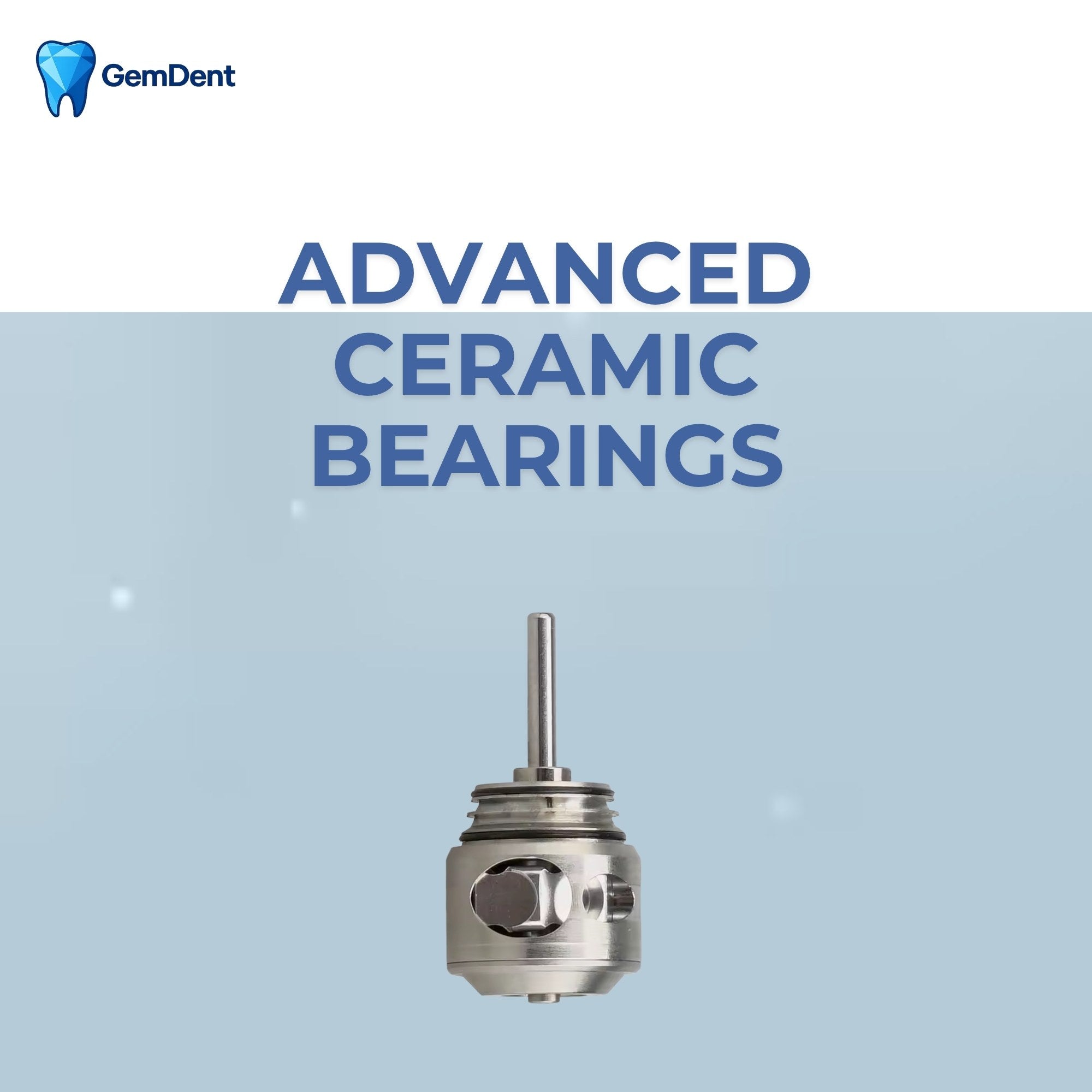 GemDent high speed handpiece ceramic turbine bearings cartridge precision dental rotor component